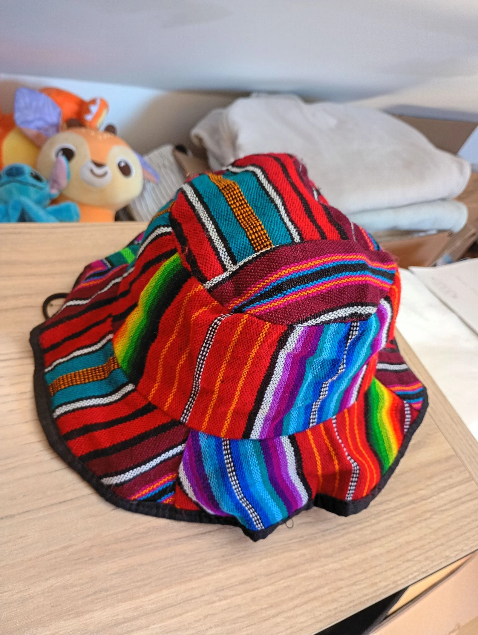 Chapeau vintage multicolore Pérou taille M